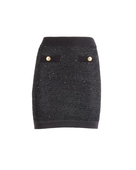 Shop ELISABETTA FRANCHI  Gonna: Elisabetta Franchi gonna in maglia con paillettes.
Gonna in maglia dalla vestibilità aderente.
Rifinita con vita e filetti lavorati a costine, bottoni in metallo dorato con logo.
Composizione: 50%Poliestere 25%Acrilico 15%Lana 10% WP.
Fabbricato in Italia.. GK23T57E2-110